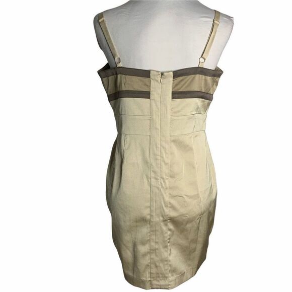 Romeo & Juliet Bandage Bodycon Mini Dress S Cream Sweetheart Adjustable Strap - Picture 4 of 7